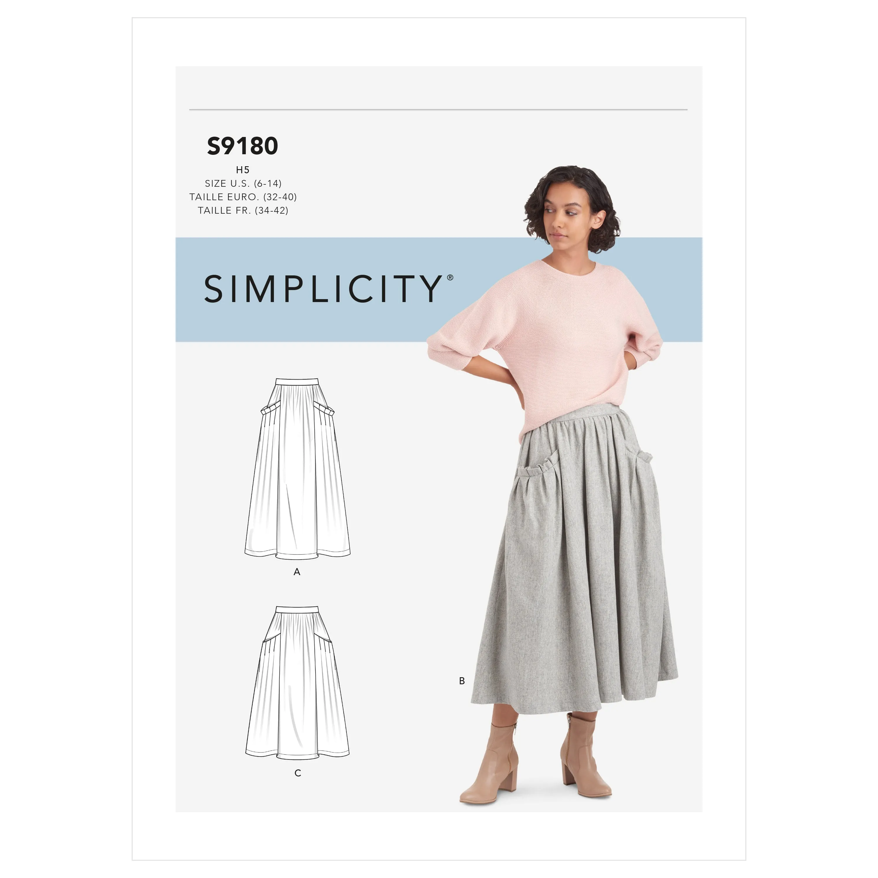 Simplicity Pattern 9180 Misses' Skirts