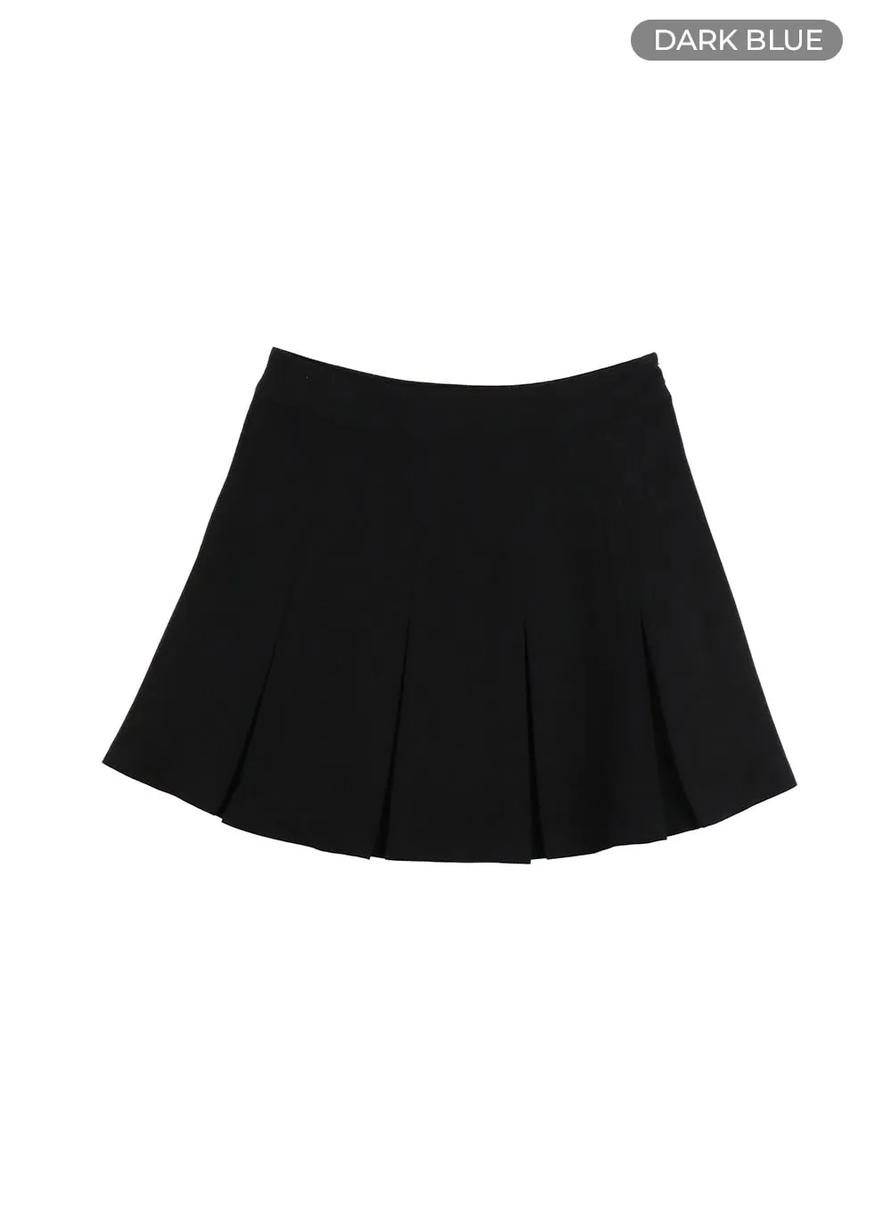 Solid Pleated Mini Skirt OY417