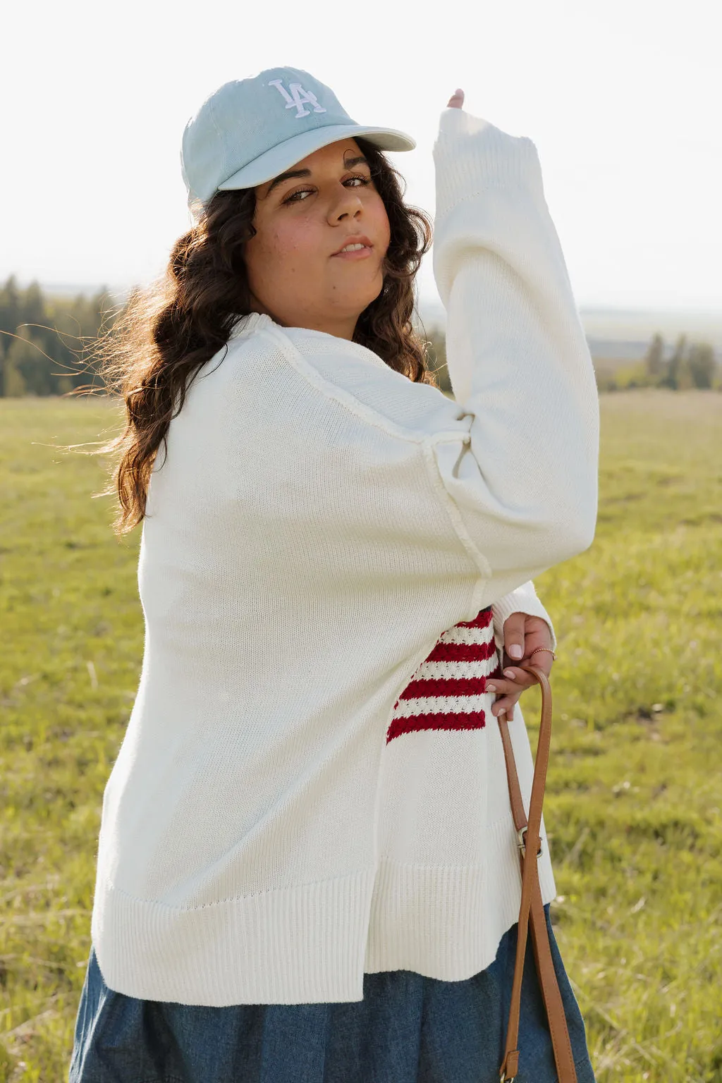 Stars and Stripes Sweater-Ivory