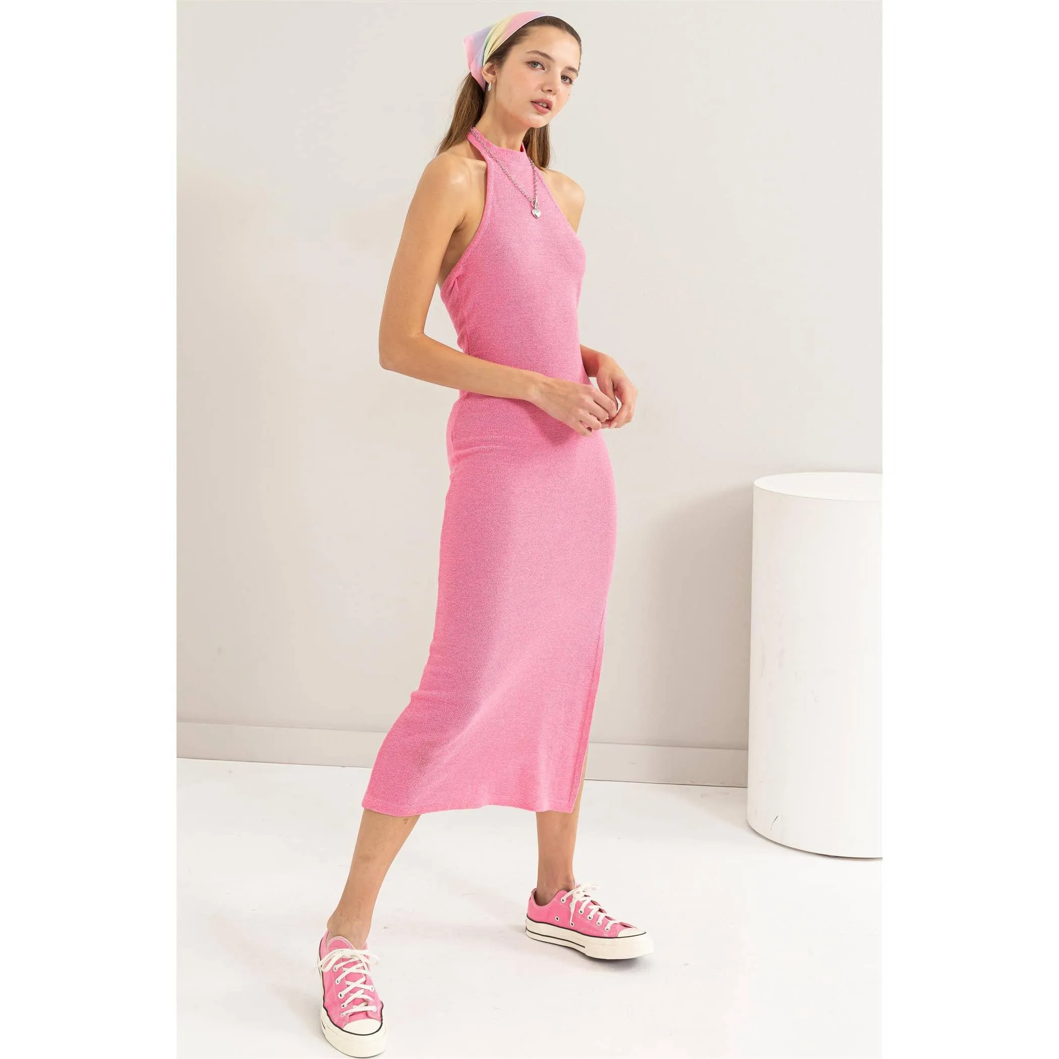 Steph Halter Dress in Pink