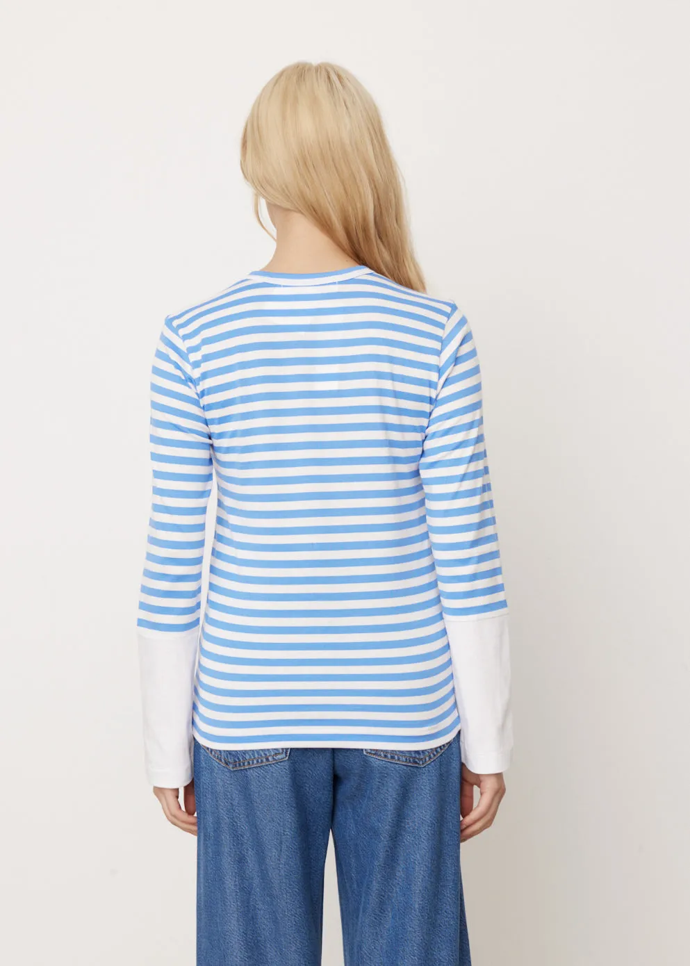 Striped White Long Sleeve T-Shirt