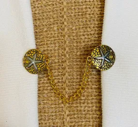 Sweater Clips Sanddollar Sweater Clip for Cardigan Clasp Chain Sand Dollar Dress Clip for Sweater Guard Dress Clip Gifts for Her by Fabulici