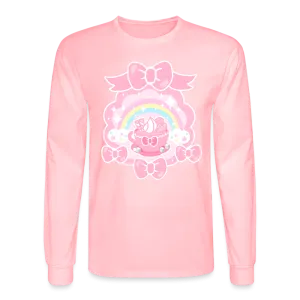 Teatime Fantasy Men's Pink Long Sleeve Cotton T-Shirt