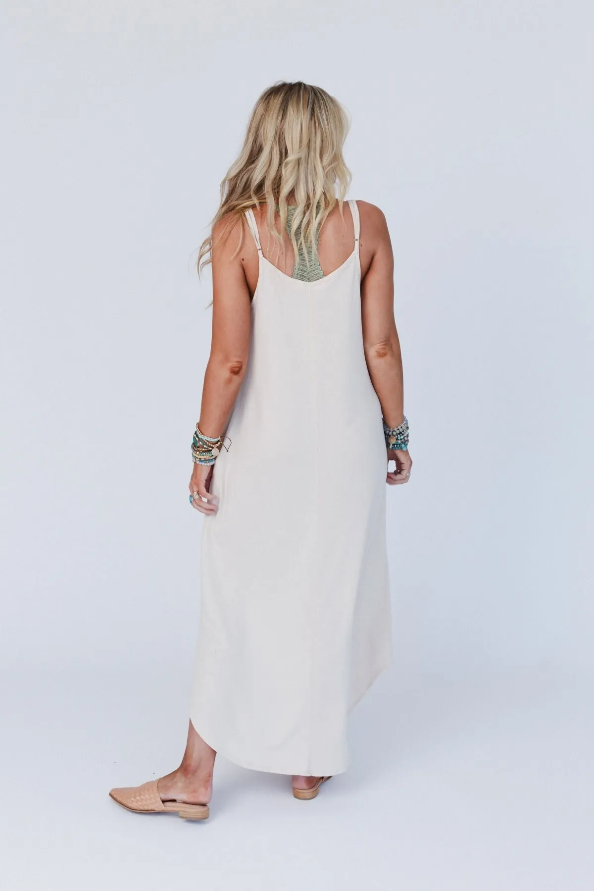 The Nest Perfect Round Hem Bralette Maxi Dress - Coconut