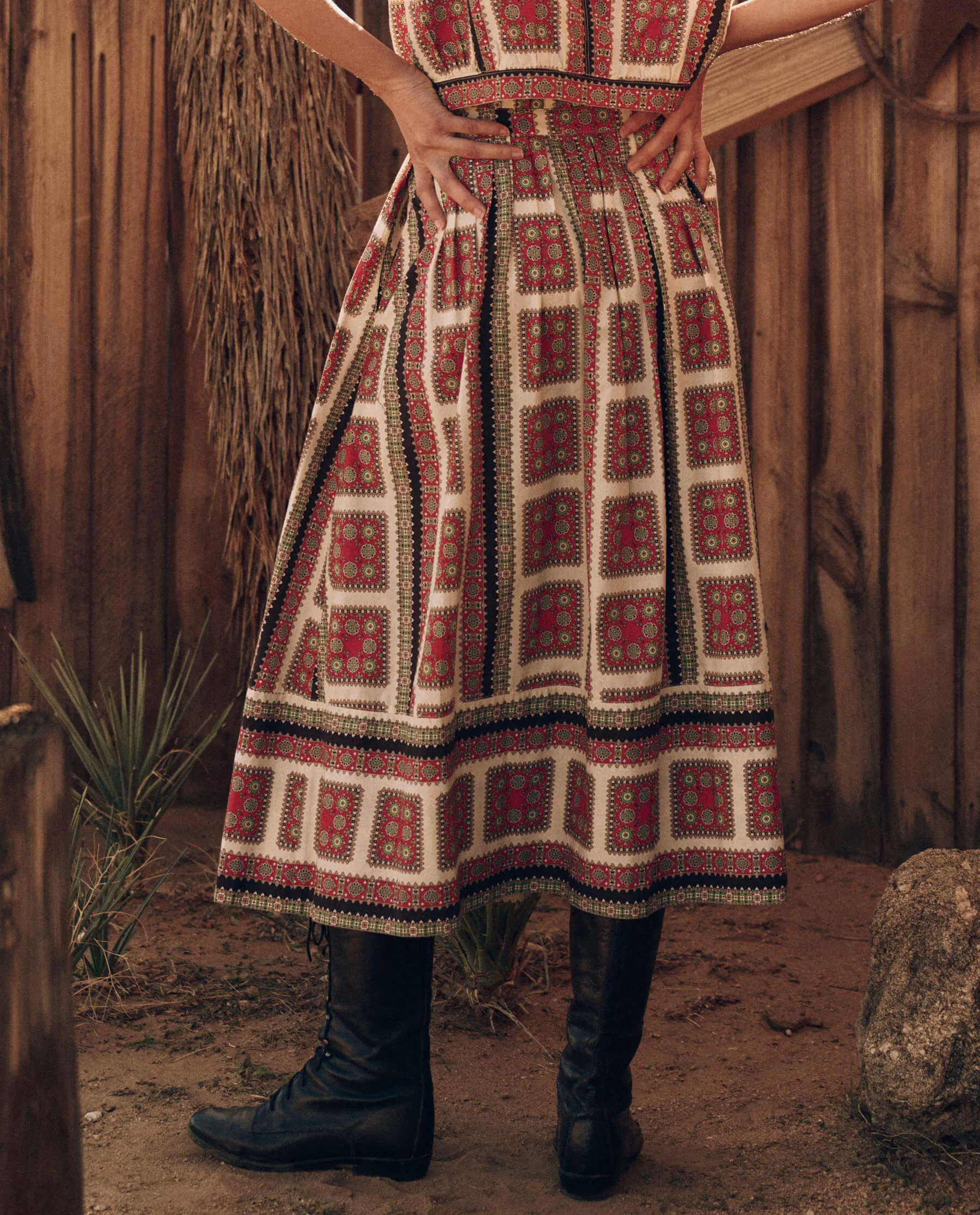 The Treeline Skirt. -- Westward Bandana Print