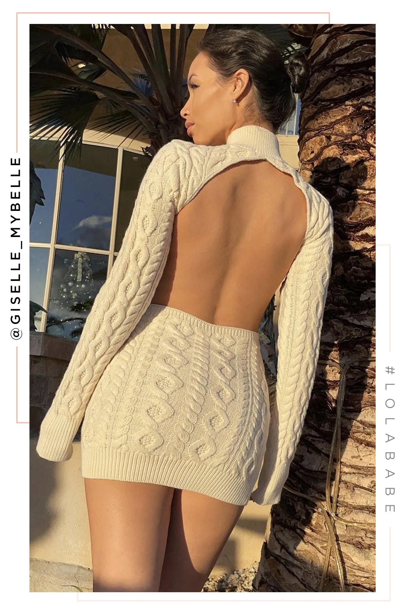 Think Of Me Long Sleeve Sweater Mini Dress - Cream