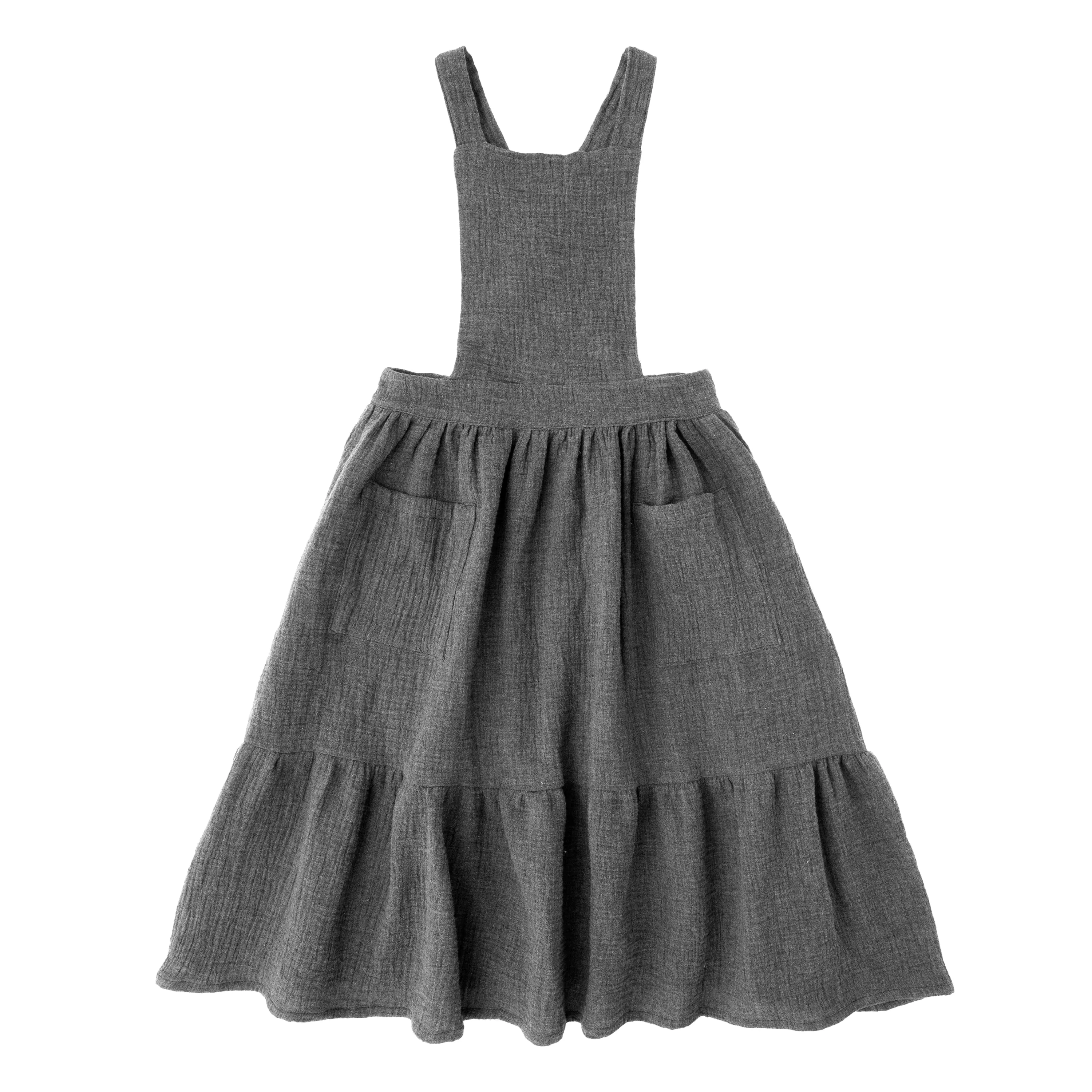 TOC Grey Gauzed Pinafore Jumper