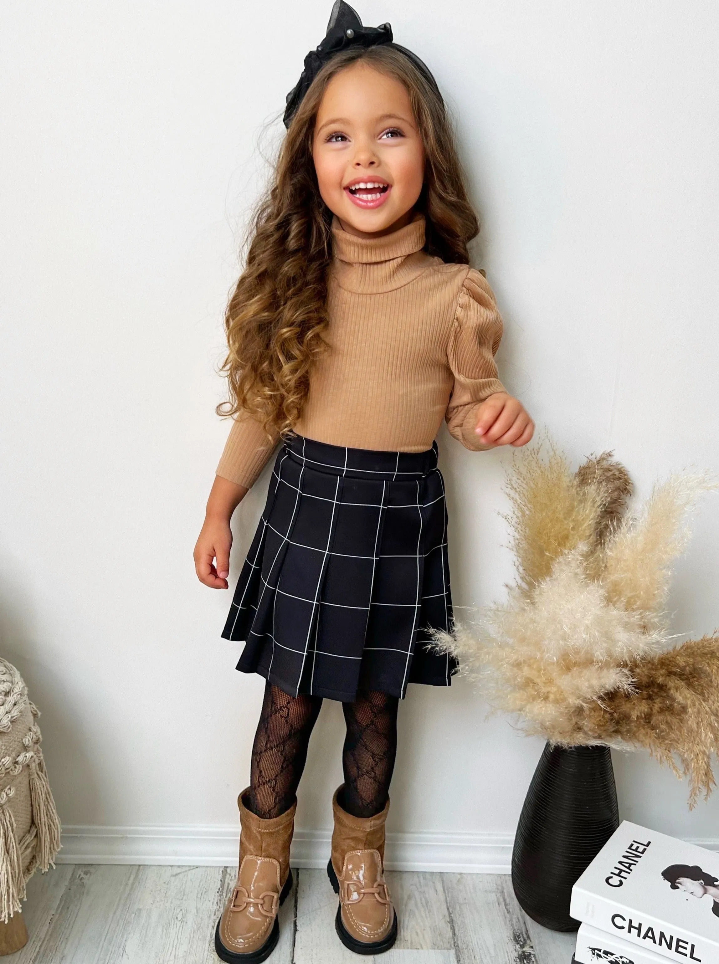 Top of the Class Sweater and Pleated Skirt Set