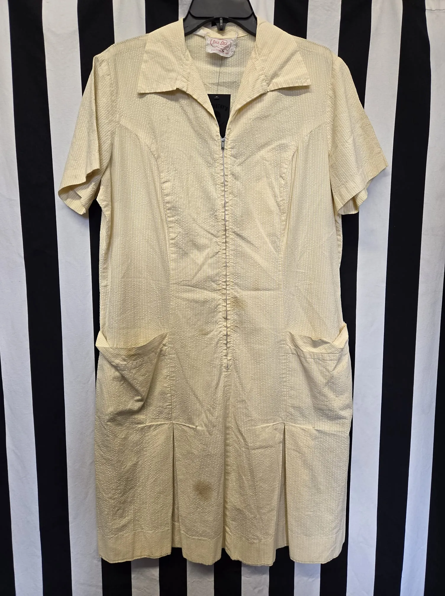 Vintage 50's DeeDee Yellow Zip Front Dress