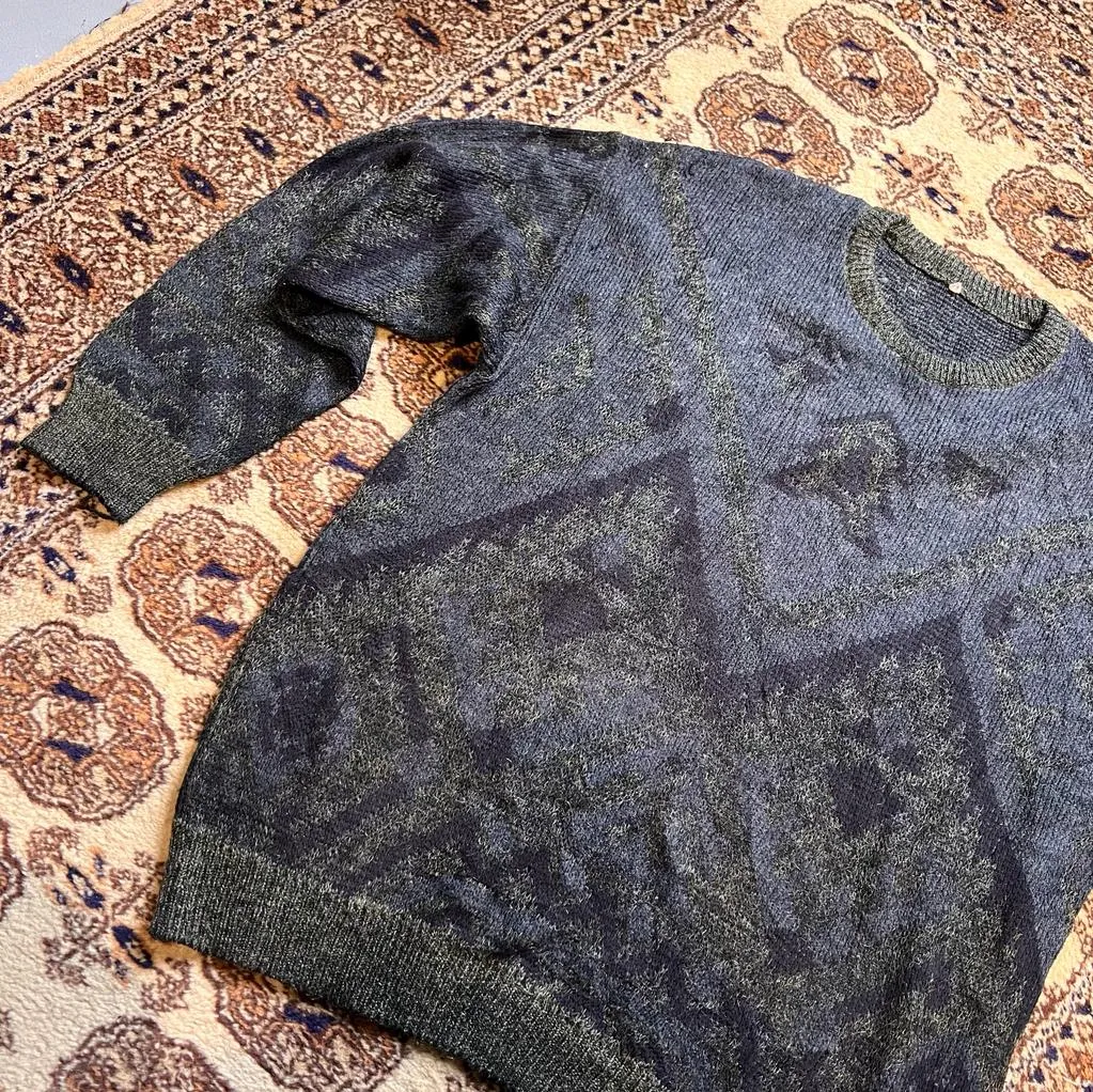 Vintage Mountain Peak Patterned Jumper