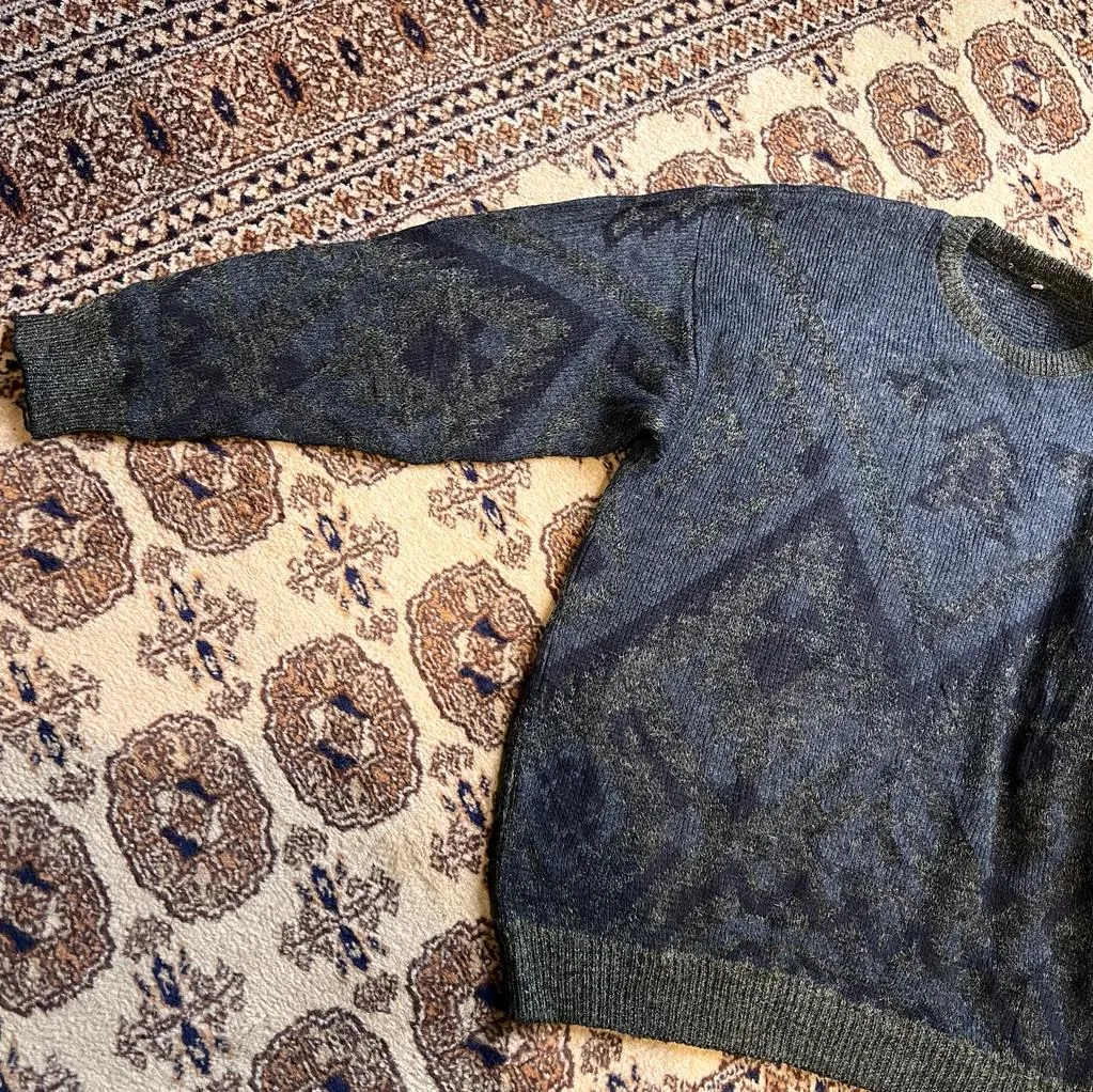 Vintage Mountain Peak Patterned Jumper