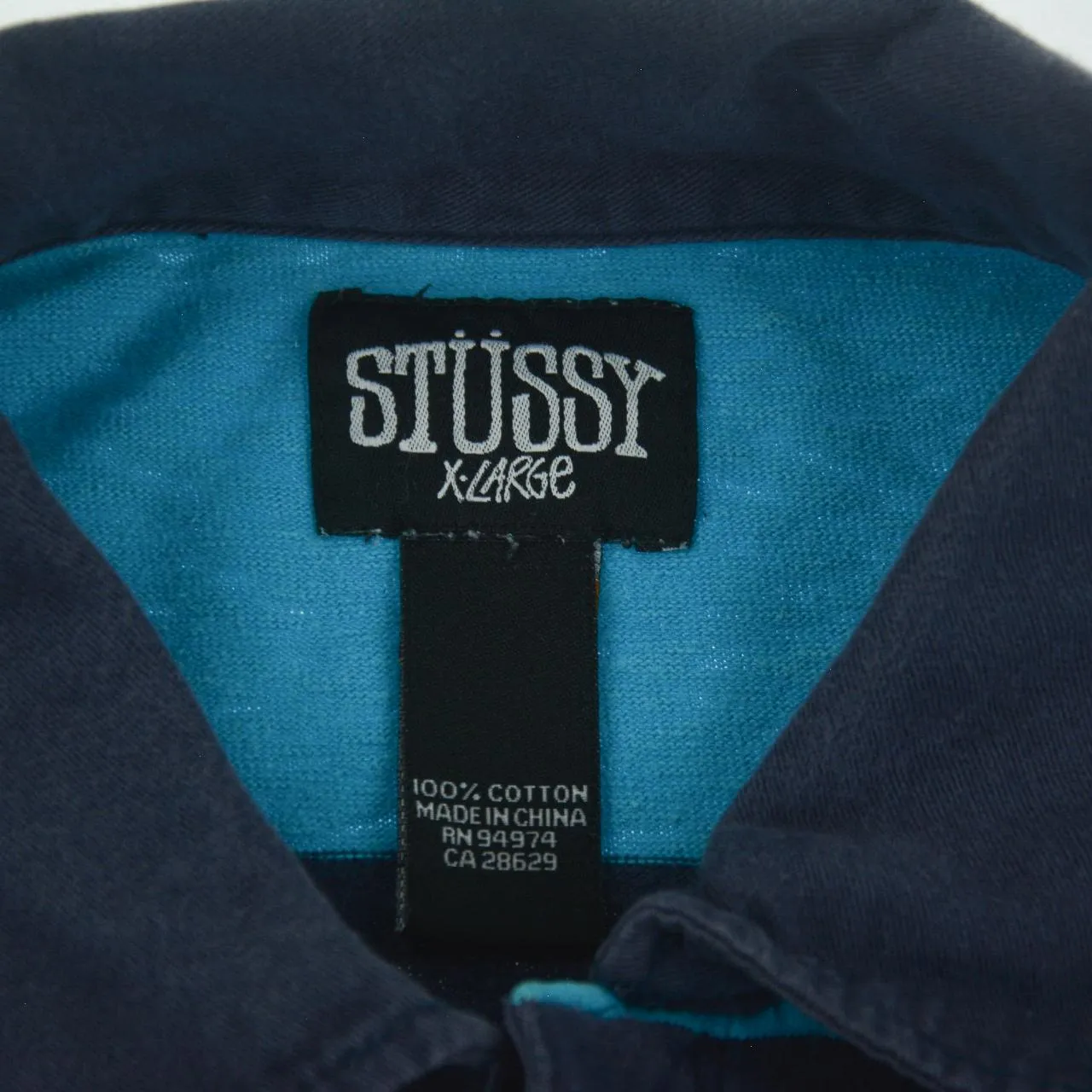 Vintage Stussy Long Sleeve Polo Shirt Size XL