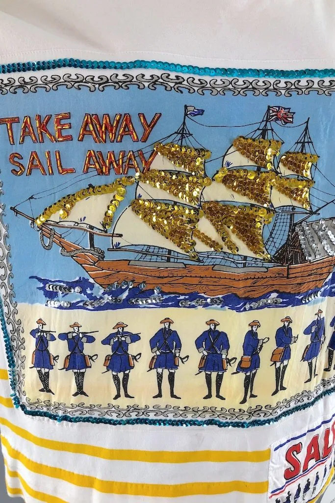 Vintage Take Away Sequined Tall Ship T-Shirt