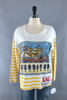 Vintage Take Away Sequined Tall Ship T-Shirt