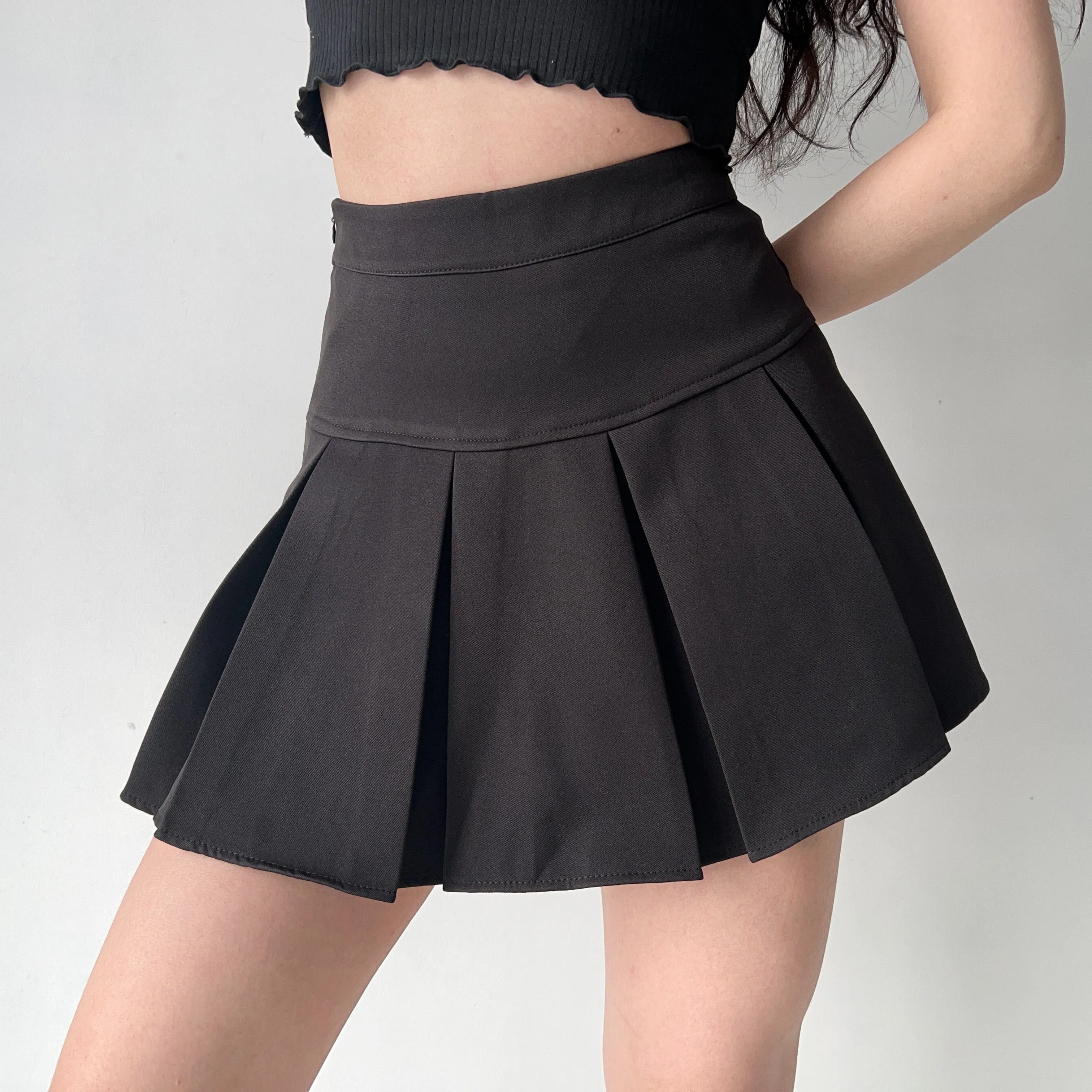 Wenkouban - Academia High-Waisted Pleated Skirt