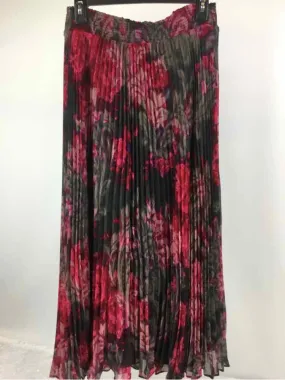 White House Black Market Women Size 10 fuschia/gray NWT floral pleated Skirt