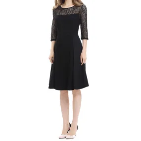 Women Lace Round Neck Party Dress - C207