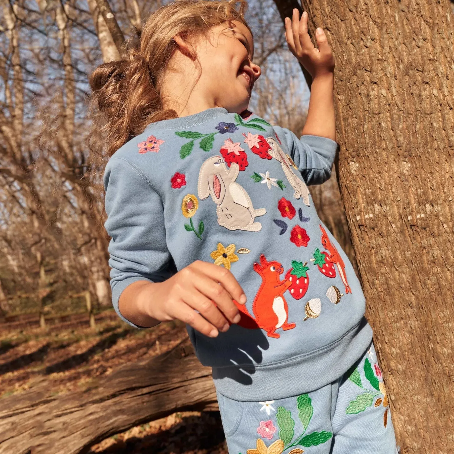 Woodlands Forest - Girls Embroidered Sweater Jumper