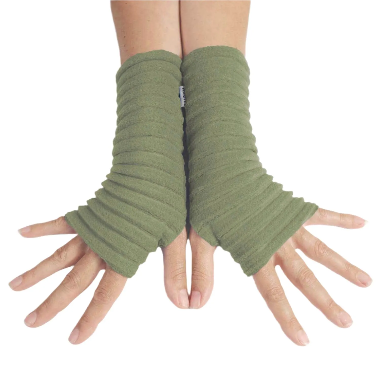 Wristees® Fingerless Gloves - Avocado green